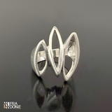 Anel Foglio, Acetinado, Banho em Prata