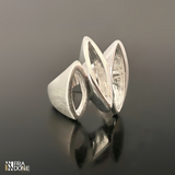 Anel Foglio, Acetinado, Banho em Prata