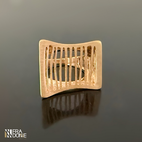 Anel Cage, Banhado a Ouro 18k