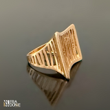 Anel Cage, Banhado a Ouro 18k