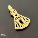 Pingente mini, Nossa Senhora Aparecida, banho em ouro 18k